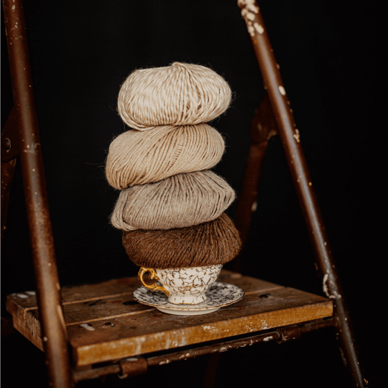 Strickgarn aus 100% Baby-Alpakawolle aus Peru (50 g)